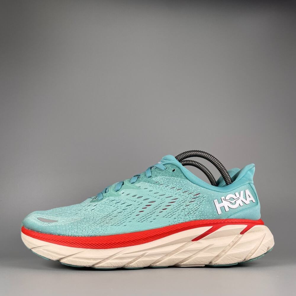 Hoka One One Clifton 8 Women's 10 D Blue Running Shoes Athletic Sneakers Casual